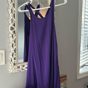 Alice and Olivia xs purple silk racer dress